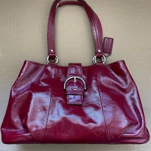 Coach Patent Leather Cranberry Red Handbag